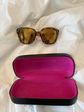 Diane Von Furstenberg Tortoiseshell Sunglasses with Amber Lenses